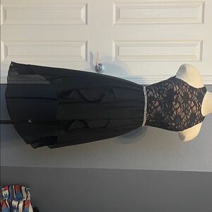 City Studio Black and Tan Dress